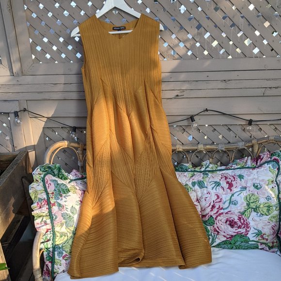 Mustard Midi Dress - Picture 2 of 9